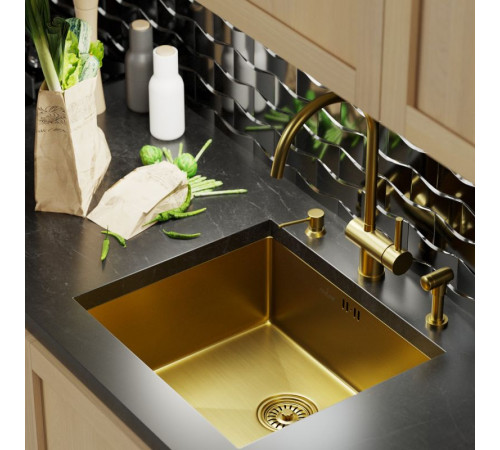 Кухонная мойка Mixline 548570 золото, 3 мм