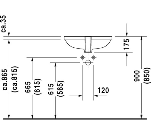 Умывальник Duravit D-Code 52.5x32 0338490000