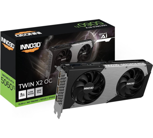 Видеокарта Inno3D GeForce RTX 5060 Ti 8GB Twin X2 OC N506T2-08D7X-193075N