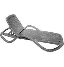 Шезлонг Элластик-Пласт Capri плетеный 195x73x41 серый