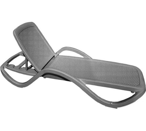 Шезлонг Элластик-Пласт Capri плетеный 195x73x41 серый