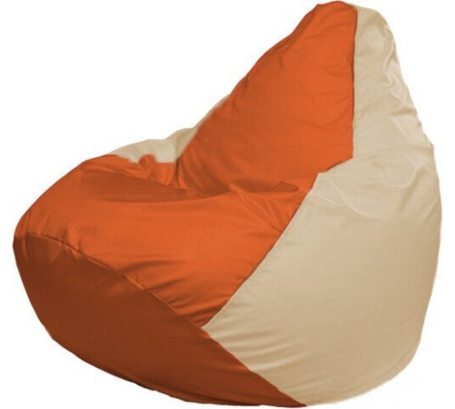 Кресло-мешок Flagman Груша Макси Г2.1-207 бежевый/оранжевый