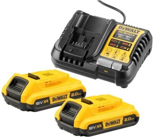 Аккумулятор с зарядным устройством DeWalt DCB1104D2 18В/2x2 Ач + 12/18В