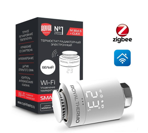 Термостат радиаторный Royal Thermo Smart Heat белый