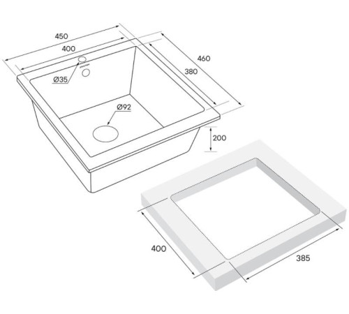 Кухонная мойка Paulmark Gera 50 PM104546-WH