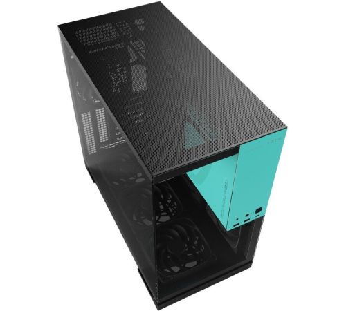 Корпус Geometric Future Model 5 5FAN черный/бирюзовый