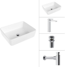 Умывальник Lauter 21674 + Cascade 21СК0655C + сифон 21635CH + дон.клапан 21190CH хром