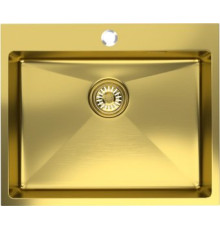 Кухонная мойка Mixline Pro 555136 золото, с сифоном