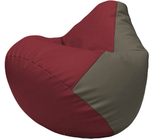 Кресло-мешок Flagman Груша Макси Г2.3-2117 бордовый/серый