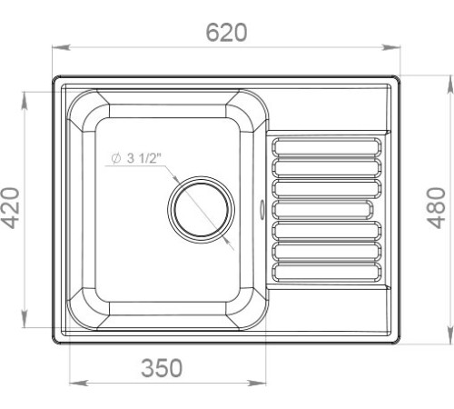Кухонная мойка GranFest QUARZ Z-13 черный