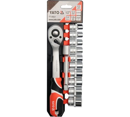 Набор торцевых головок Yato YT-38821 12 предметов