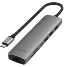 Док-станция Satechi 7-in-1 USB-C Slim Multiport Adapter with Ethernet ST-P7SM серый