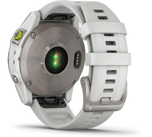 Умные часы Garmin Epix Sapphire Gen 2 серебристый титан/белый