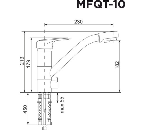 Смеситель MAUNFELD MFQT-10W кремовый