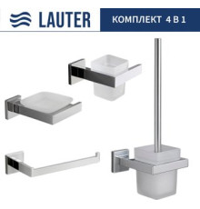 Набор аксессуаров для ванной Lauter 21SH71061 + 21SH71051 + 21SH71071 + 21SH71111 Chrome, 4 предмета