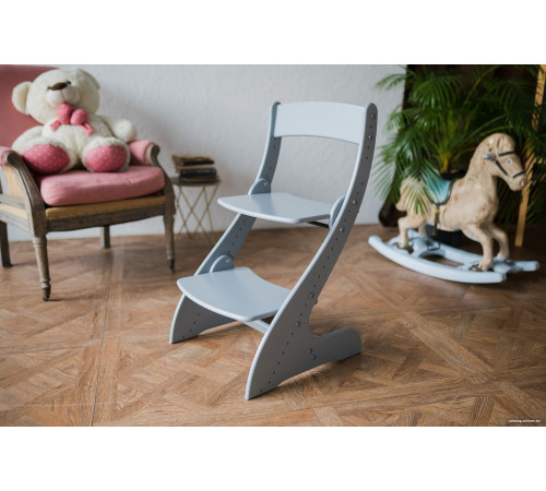 Растущий стул Друг Кузя Растущий Павлин серый
