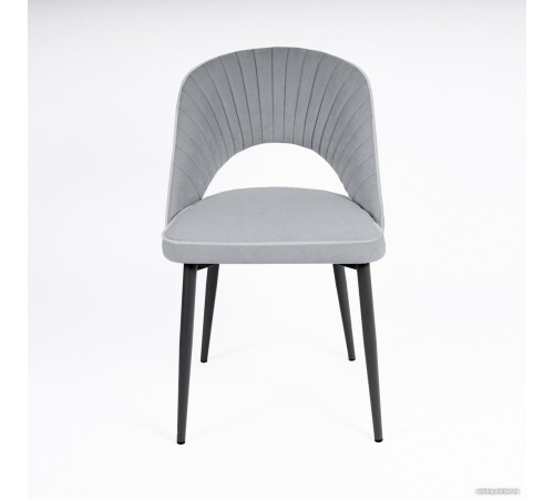 Стул Табурет Монро CF 041 16 серый/кант 15 светло-серый/черный каркас