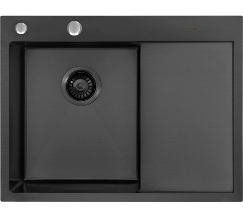 Кухонная мойка ARFEKA ECO AR 650*500 L BLACK PVD NANO
