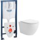 Унитаз подвесной Lauter Vortex 2110830+GROHE Rapid SL 39504000+37131000 с кнопкой округлая, хром