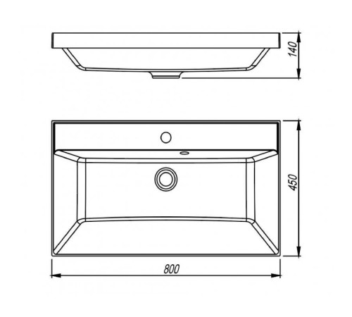 Умывальник Symbolite Asti 80x45 кварц, серый шелк
