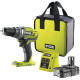 Дрель-шуруповерт Ryobi R18DD3-115S 5133005301 с 1-им АКБ 1.5 Ач, сумка