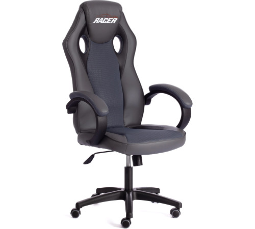 Кресло TetChair Racer Gt New кож/зам/ткань, металлик/серый, 36/12