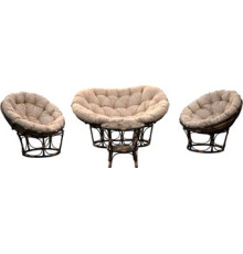 Набор садовой мебели BiGarden Романо BG5333/BG5334/BG5335 коричневый/бежевый