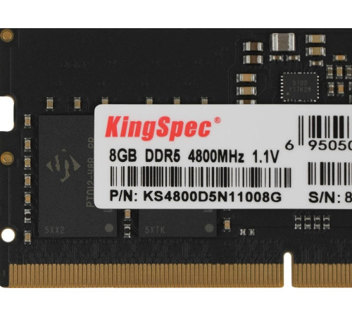 Оперативная память KingSpec 8ГБ DDR5 SODIMM 4800 МГц KS4800D5N11008G