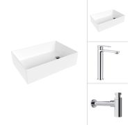 Умывальник Lauter 21518-1 + Moon 21СK81691C с сифоном 21635CH хром