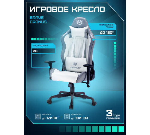 Игровое геймерское кресло Brave WS-4 Cronus White