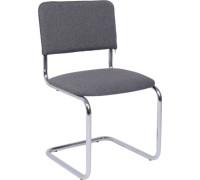 Офисный стул AksHome Славия Leto 68 темно-серая ткань/хром