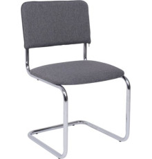 Офисный стул AksHome Славия Leto 68 темно-серая ткань/хром