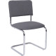 Офисный стул AksHome Славия Leto 68 темно-серая ткань/хром