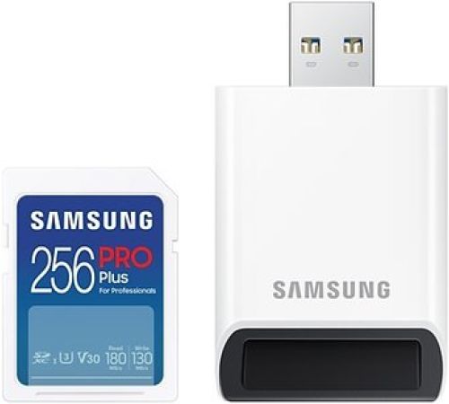 Карта памяти Samsung PRO Plus 2023 SDXC 256GB с кардридером