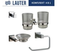 Набор аксессуаров для ванной Lauter 21SH6081 + 21SH6051 + 21SH6091 + 21SH6071 Chrome, 4 предмета