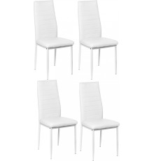 Стул Mio Tesoro Джия DC-060KD 4 шт, белый/белый