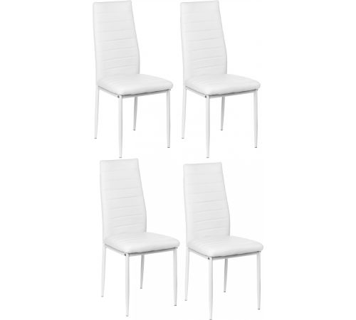 Стул Mio Tesoro Джия DC-060KD 4 шт, белый/белый
