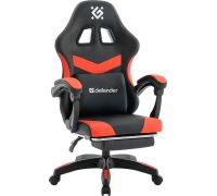 Игровое геймерское кресло Defender Runa Pro черный/красный