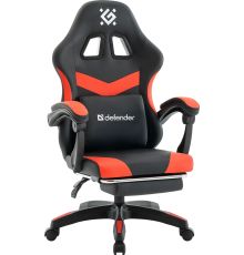 Игровое геймерское кресло Defender Runa Pro черный/красный