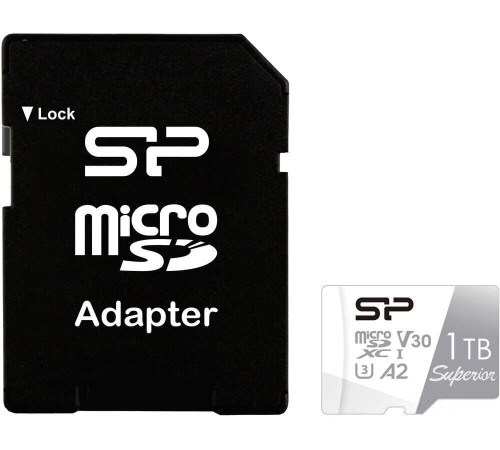 Карта памяти Silicon-Power Superior microSDXC SP001TBSTXDA2V20SP 1TB с адаптером
