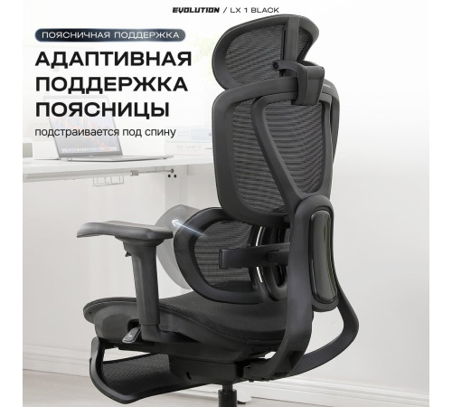 Офисное кресло Evolution LX 1 Black черный