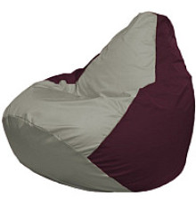 Кресло-мешок Flagman Груша Мини L Г0.1-336 серый/бордовый