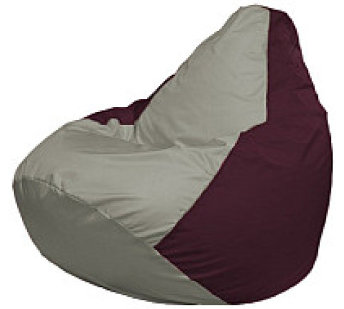 Кресло-мешок Flagman Груша Мини L Г0.1-336 серый/бордовый