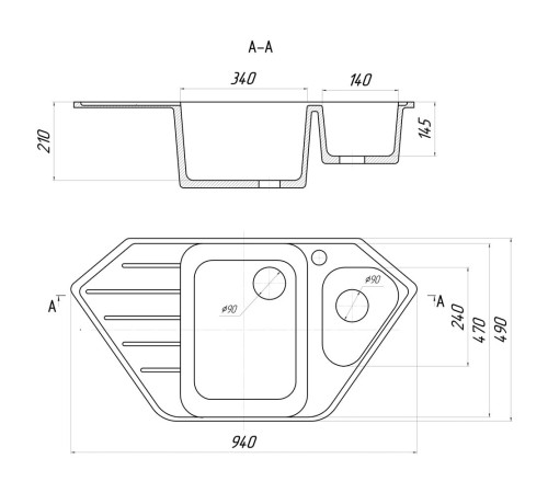 Кухонная мойка Gerhans E10 серый
