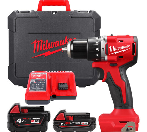 Ударная дрель-шуруповерт Milwaukee M18 M18BLPDRC-422C 4933492825 с 2-мя АКБ 2 Ач + 4 Ач, кейс