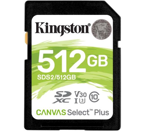 Карта памяти Kingston Canvas Select Plus SDXC 512GB SDS2/512GB