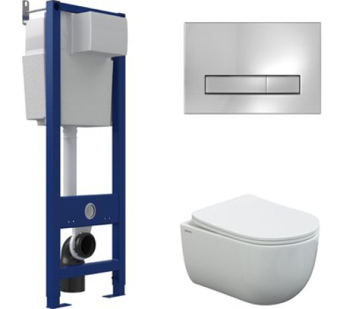 Унитаз подвесной Berges Wasserhaus Ventas Rimless + АТОМ 410 AT-043340 с сиденьем