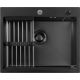 Кухонная мойка Aquaforta 600*500, коландер, дозатор BLACK DECOR
