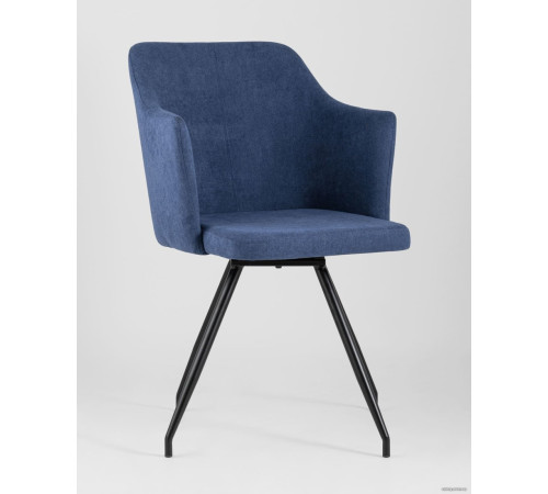 Стул с подлокотниками Stool Group Слинг вращающийся синий