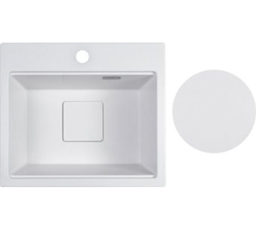 Кухонная мойка Marblan Comfort 48 иней, с сифоном